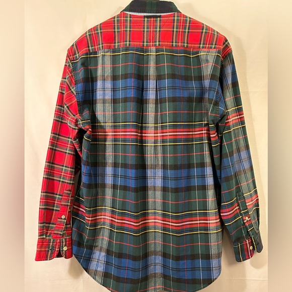 Tommy Hilfiger Vintage 90’s Plaid Color-block Button Down Shirt Size Large - Picture 2 of 7